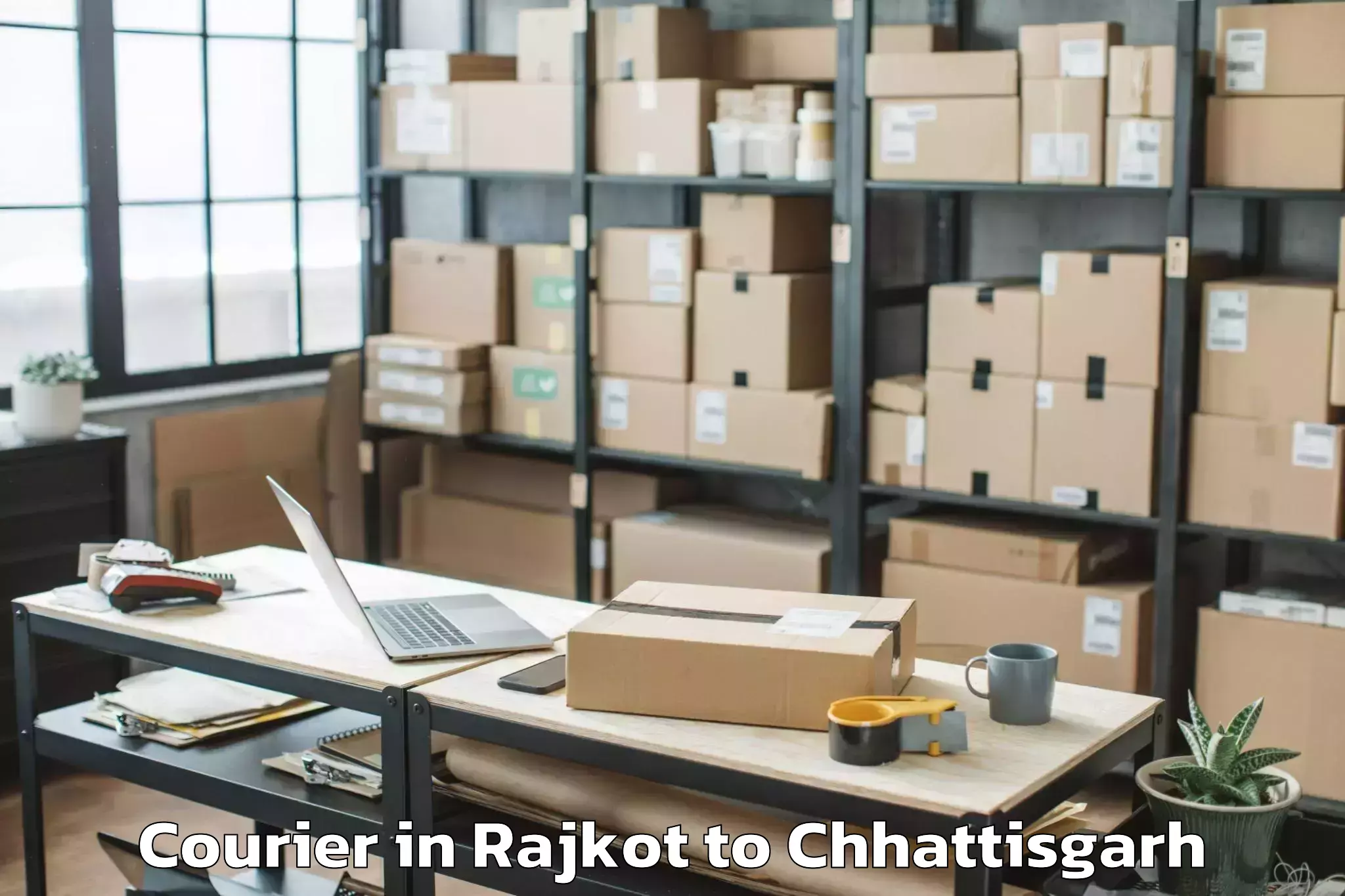 Rajkot to Bhopalpatnam Courier